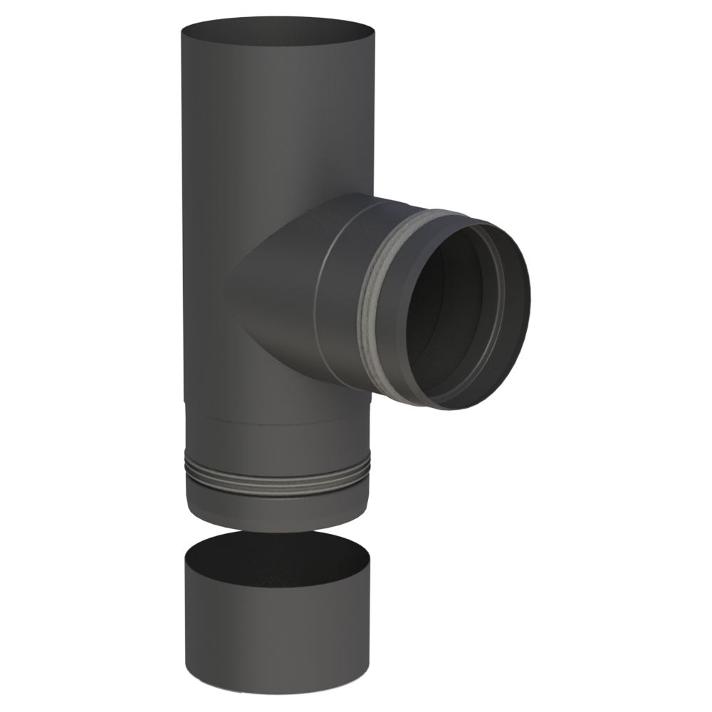 Pelletrohr T-Stück 90° Ø80 mm - Pellet- Line Jeremias
