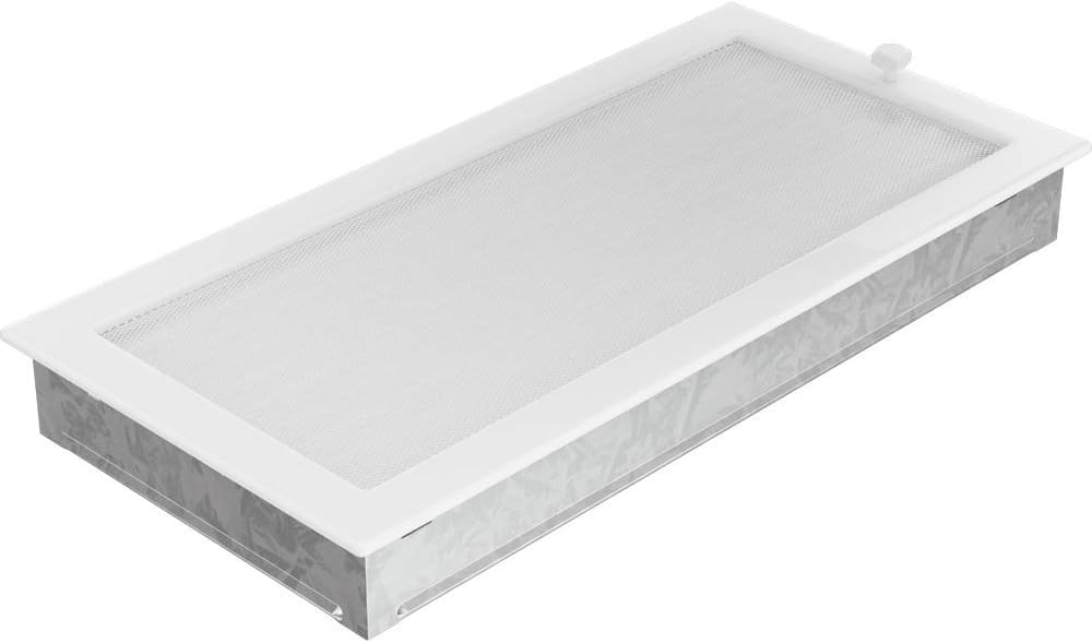 Lüftungsgitter "LOFT" in Weiß mit Lamellen 220x450