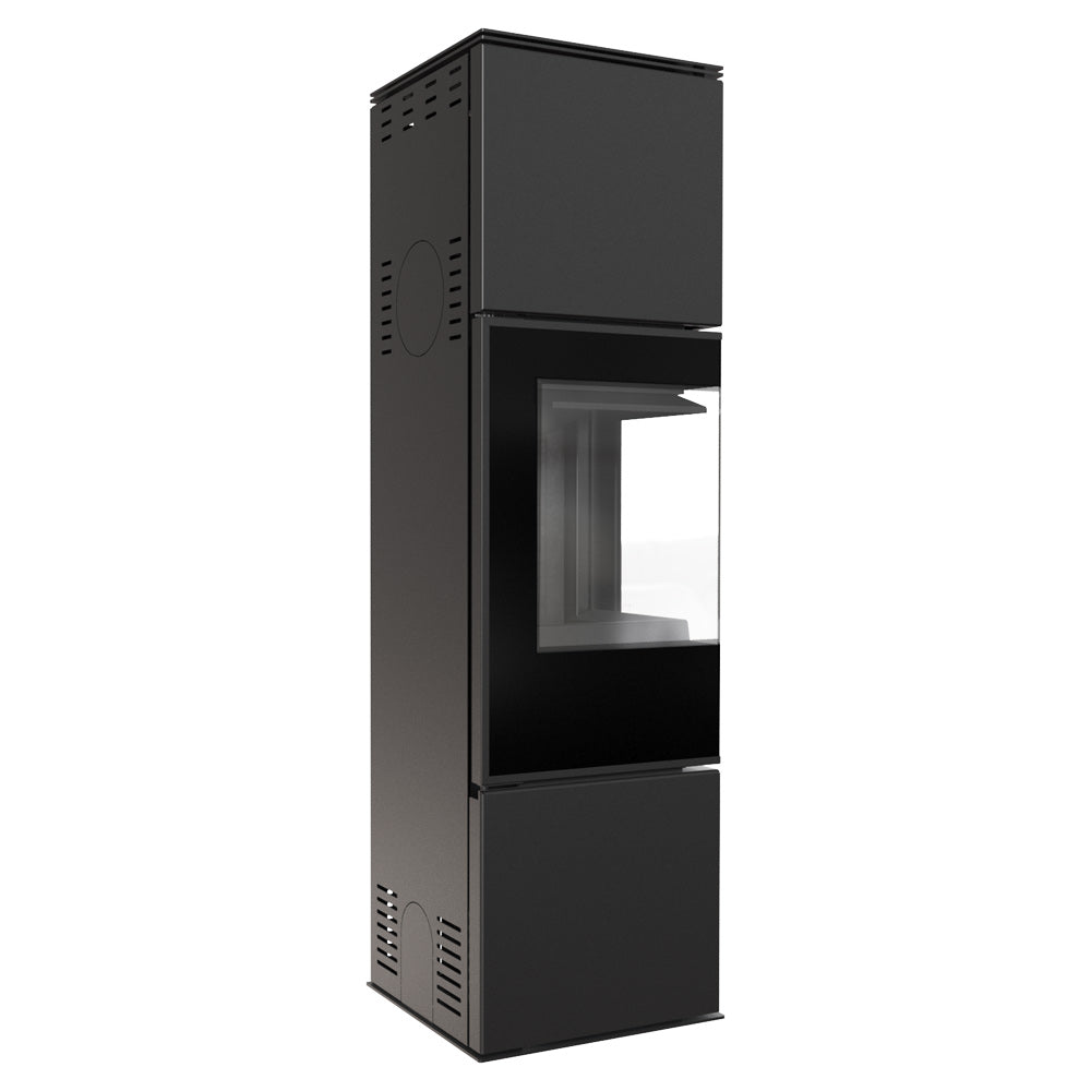 Kratki Kaminofen Ren M PRO Schwarz Links 7 kW Ø150 BImSchV Stufe 2 Holzofen