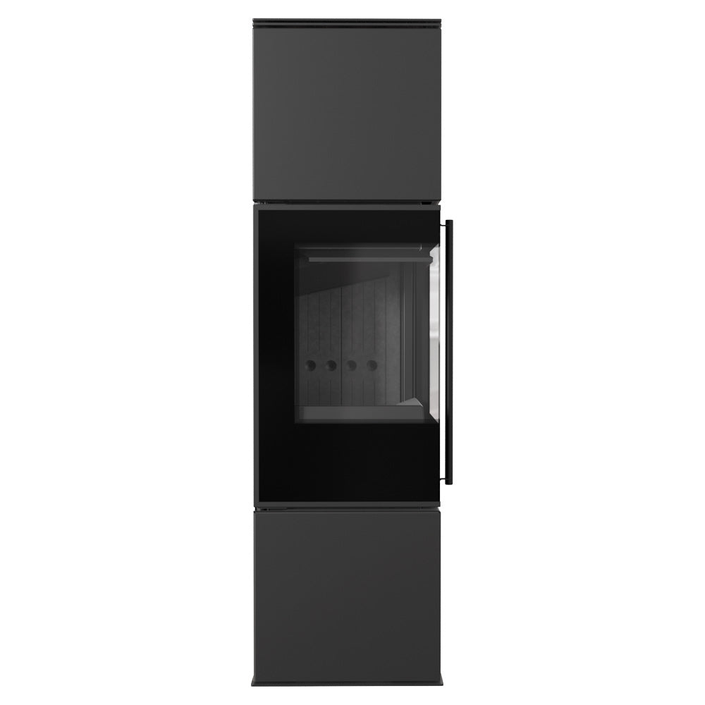 Kratki Kaminofen Ren M PRO Schwarz Links 7 kW Ø150 BImSchV Stufe 2 Holzofen