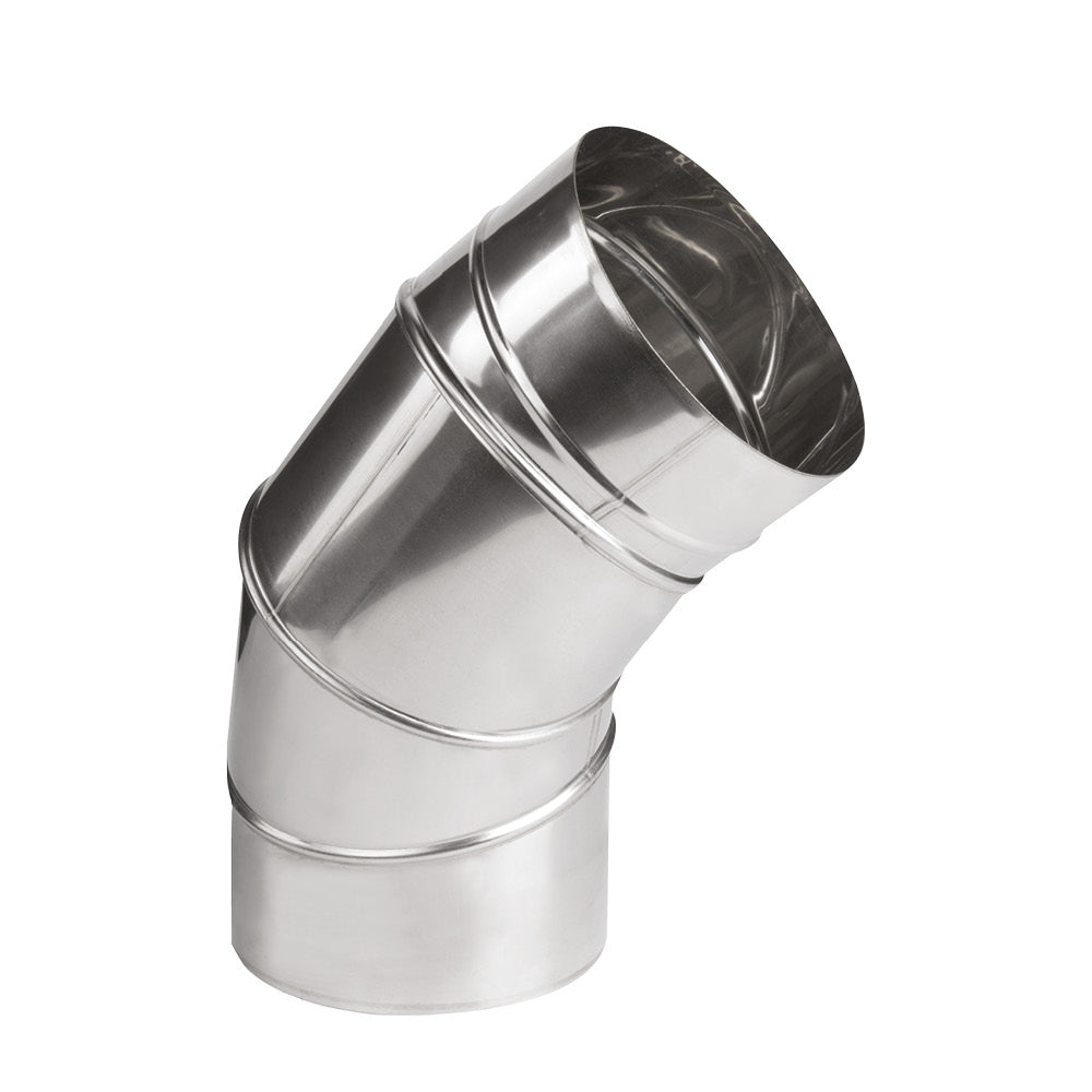 Edelstahl Bogen 0° - 90° Drehbar Knie Einwandig Ø160 mm - Verstellbar 0,6 mm