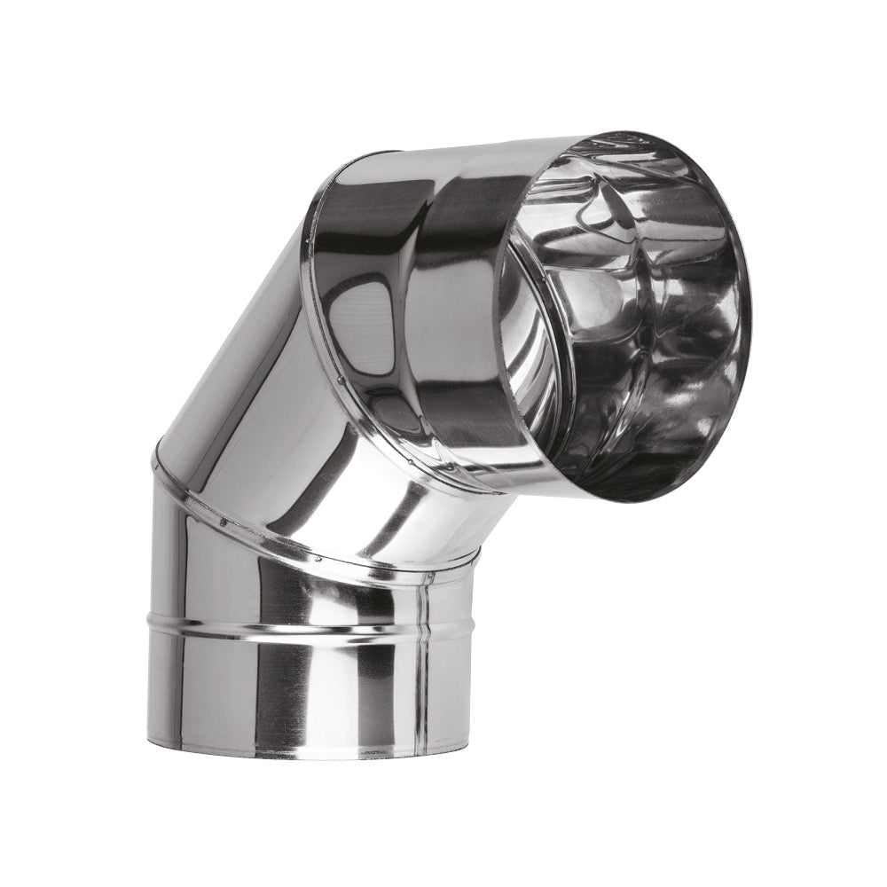 Edelstahl Bogen 90° starr Knie - Ø150 mm - Stahlgattung Premium 1.4404 EW 0,6 mm