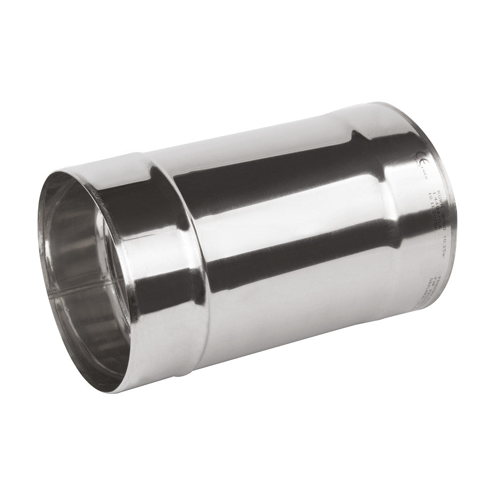 Edelstahl Kaminrohr Ø150 mm - Länge 250 mm - Abgasrohr Premium T600 - EW 0,6 mm