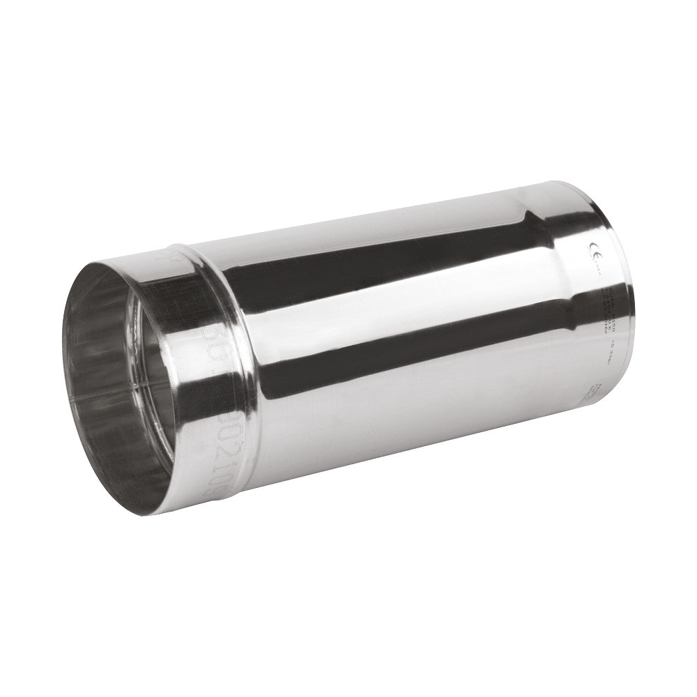 Edelstahl Kaminrohr Ø130 mm - Länge 330 mm - Abgasrohr Premium T600 - EW 0,6 mm