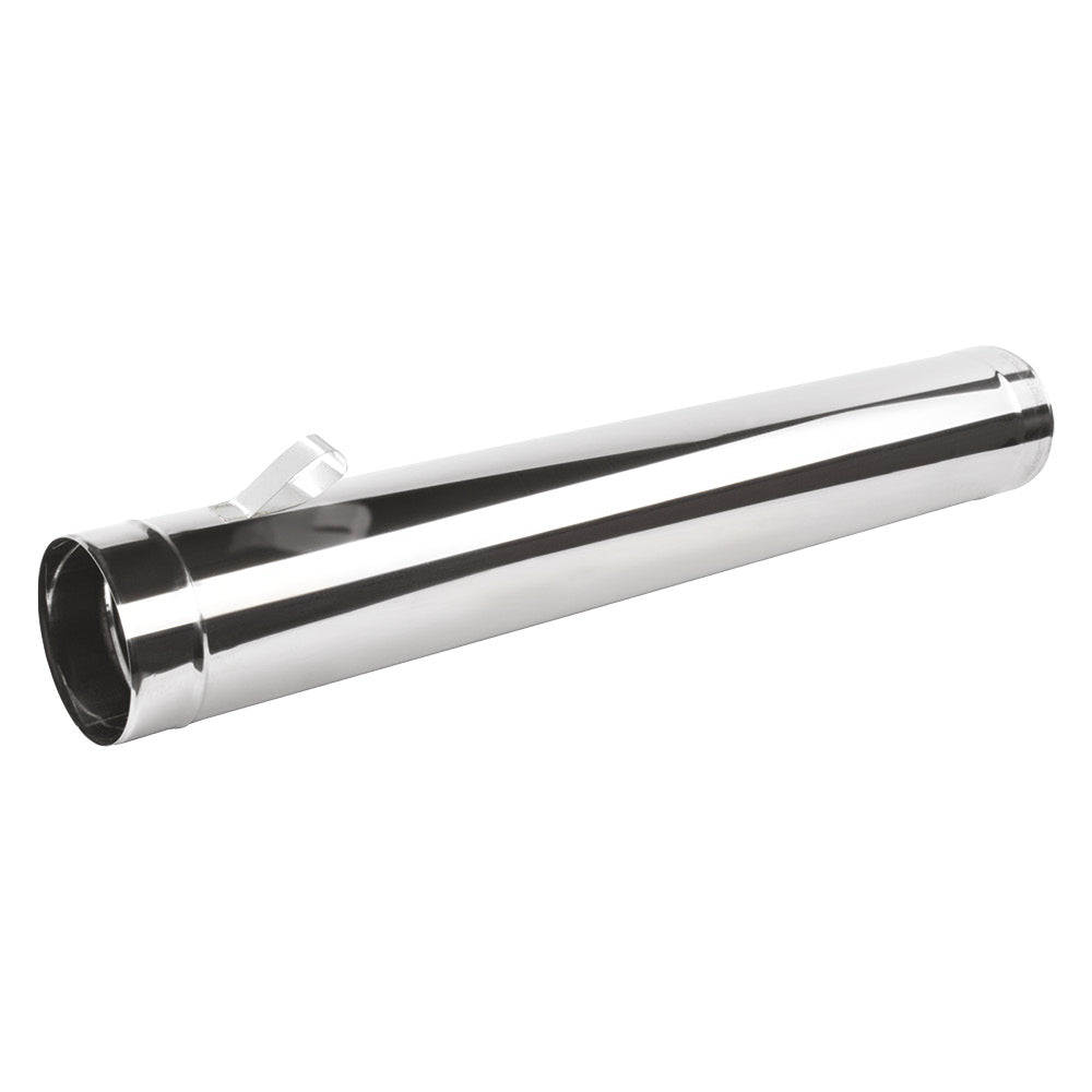 Rohr Ø120 mm mit Ablassschlaufe - Länge 1000 mm - Abgasrohr Premium T600 - EW 0,6 mm Edelstahlschornstein