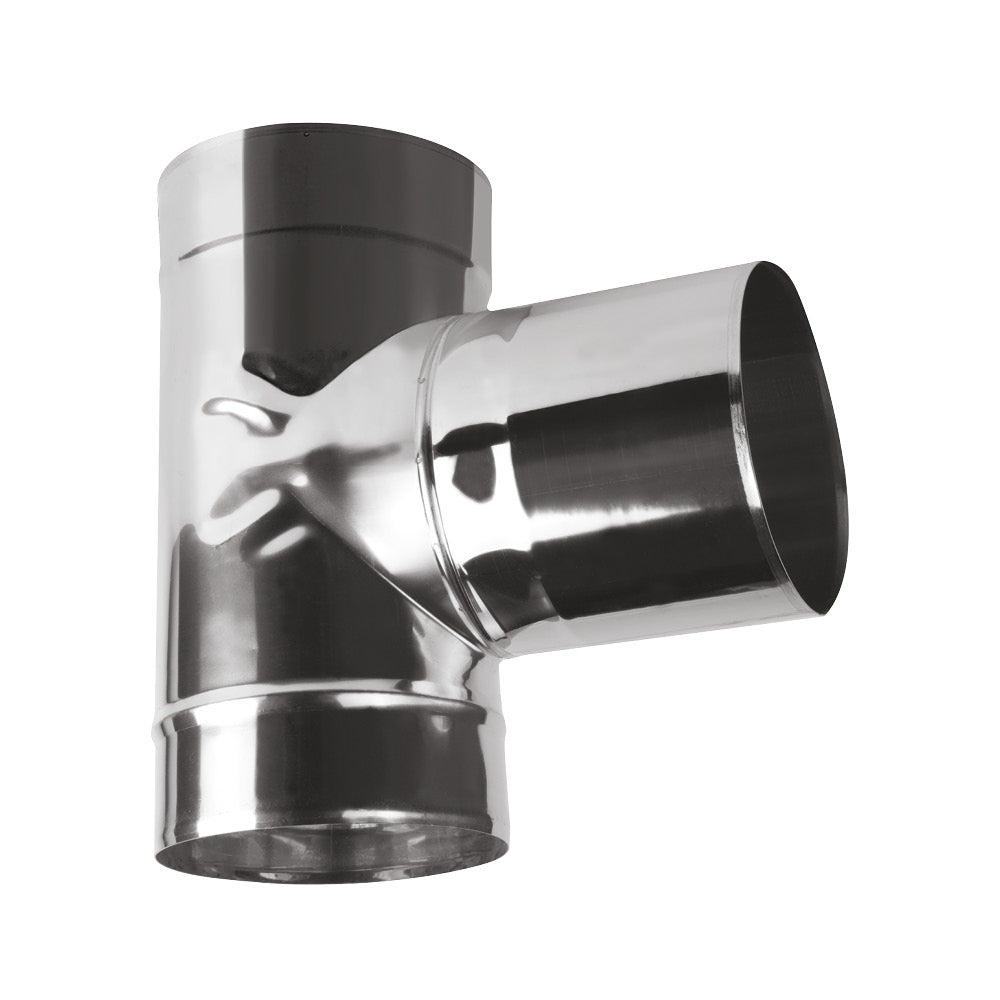 Edelstahl T-Anschluss / T-Stück 90° Ø150 mm