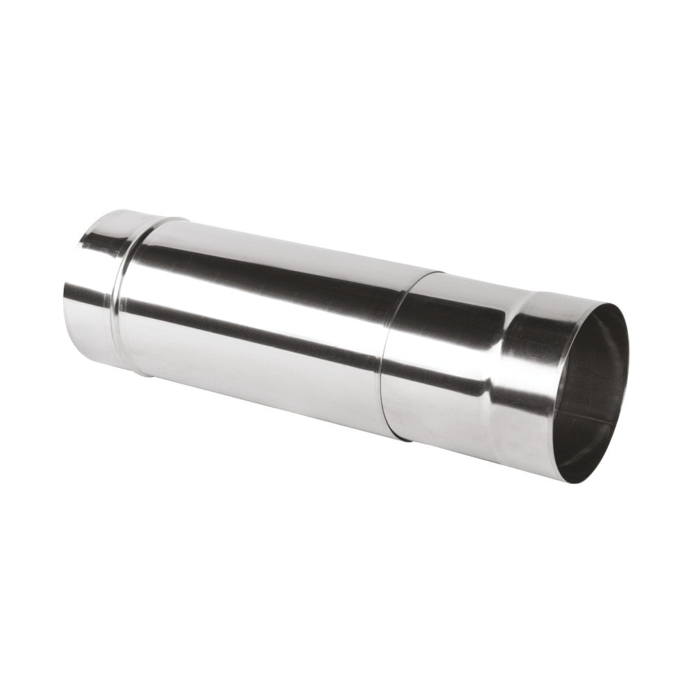 Edelstahl Teleskoprohr 330 bis 460 mm lang Einwandig Ø150 mm EW 0,6 mm
