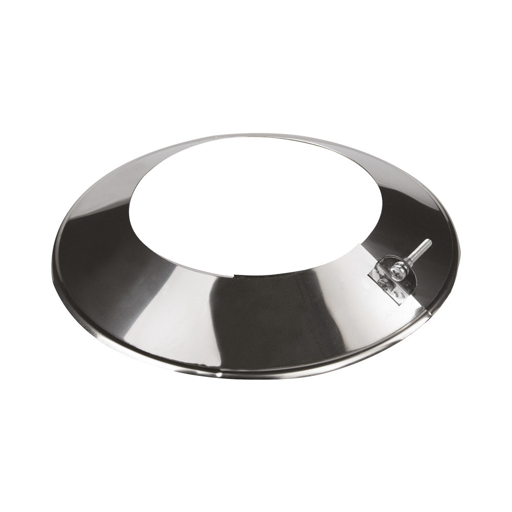 Edelstahl Wandrosette / Wetterkragen Ø130 mm - Außenmaß Ø230 mm