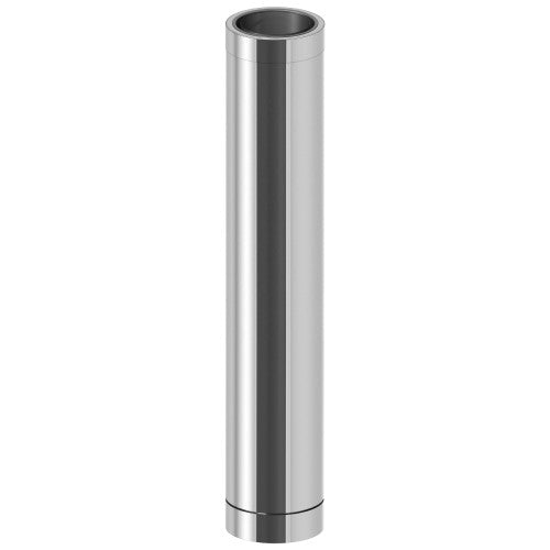 Edelstahlschornstein Rohr Lange 1000 mm mit Wandfutter kürzbar Ø130 mm - V2A - DW-ECO 2.0 Jeremias