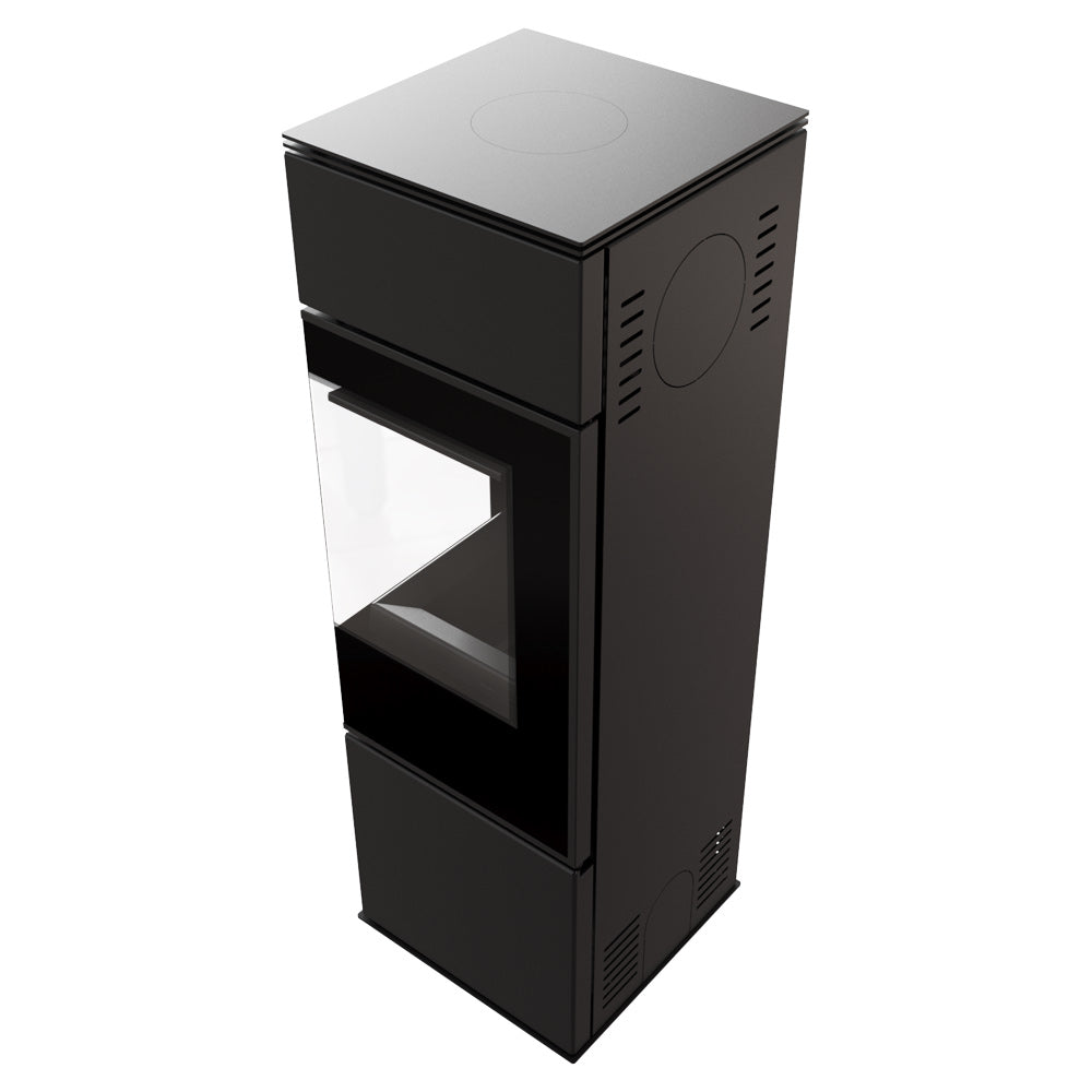 Kratki Kaminofen Ren S PRO Schwarz Rechts 7 kW Ø150 BImSchV Stufe 2 Holzofen