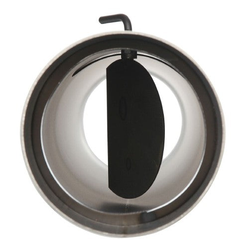Ofenrohr - Längenelement 300 mm mit Drosselklappe Ø150 mm - 2,0 mm - schwarz - Ferro-Lux Jeremias