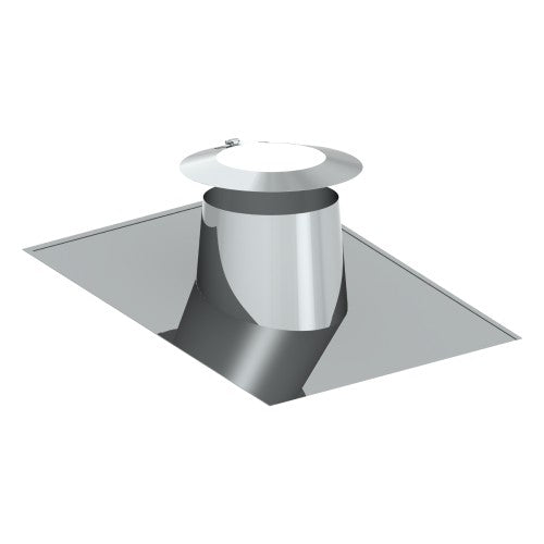 Edelstahl DW Dachdurchführung 5°- 15° mit Wetterkragen Ø130 mm - V2A - DW-ECO 2.0 Jeremias