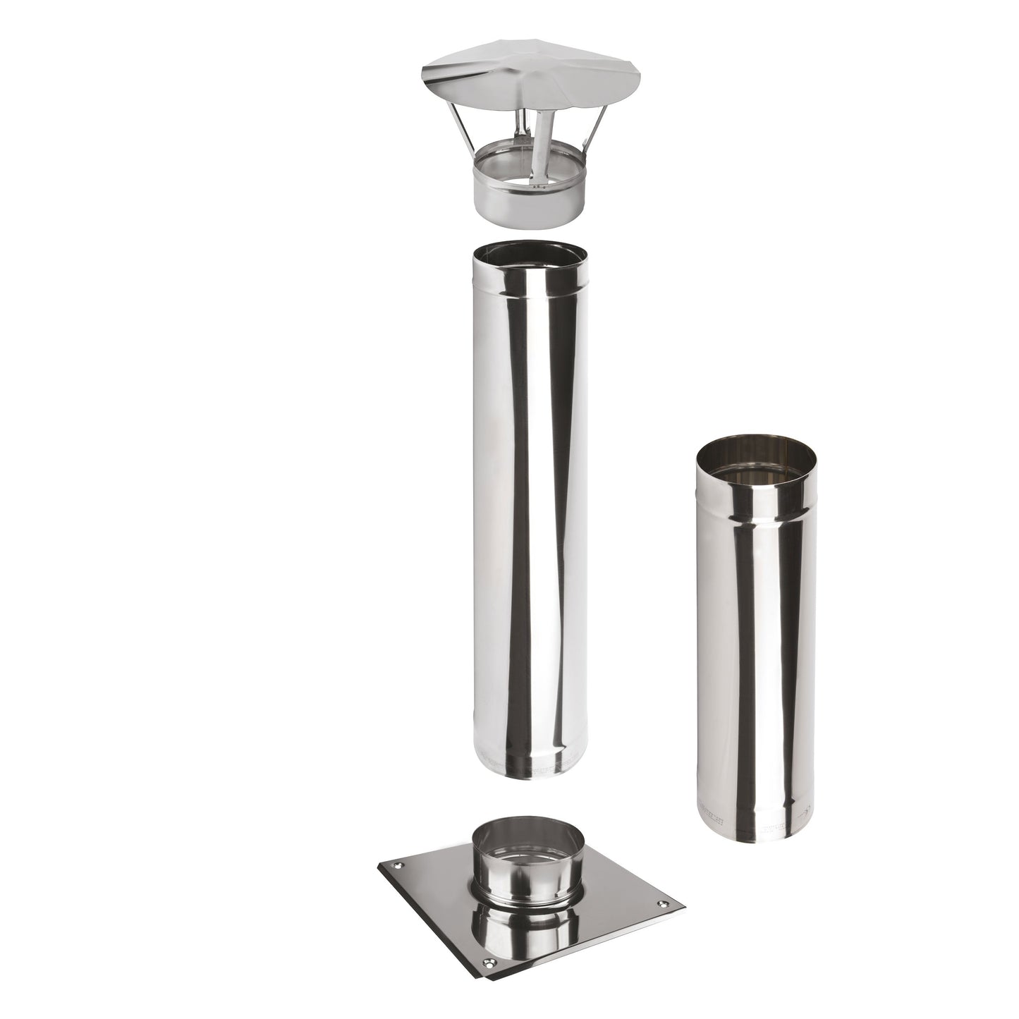 Kaminverlängerung Höhe 1,5 m - Schornsteinverlängerung Einwandig EW Ø150 mm - Premium 0,6 mm