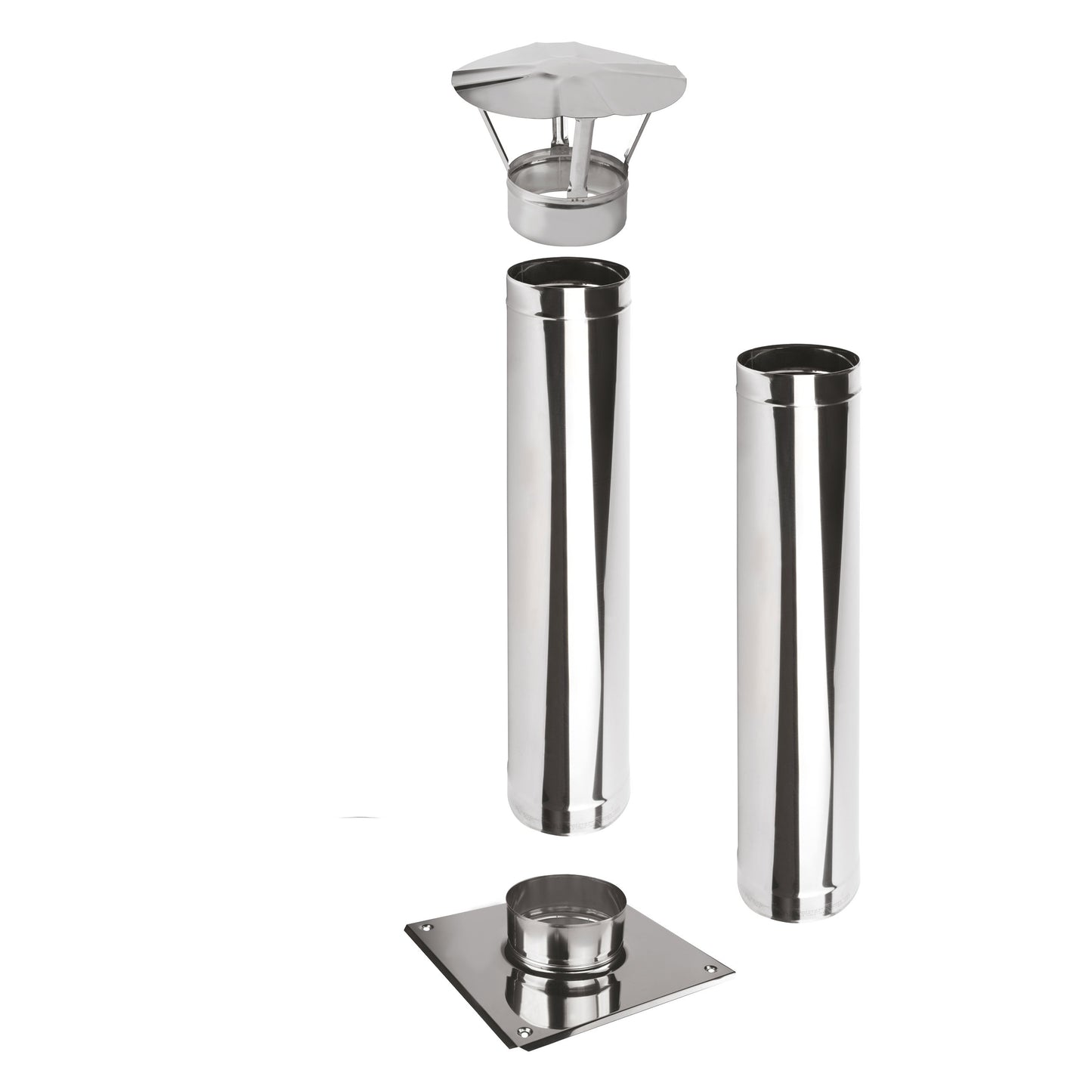 Kaminverlängerung Höhe 2 m - Schornsteinverlängerung Einwandig EW Ø150 mm - Premium 0,6 mm