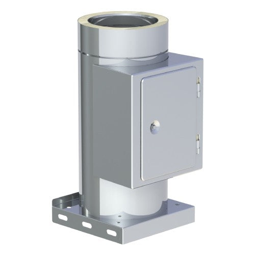 Edelstahlschornstein Reinigungselement mit Grundplatte Ø180 mm - V2A - DW-ECO 2.0 Jeremias