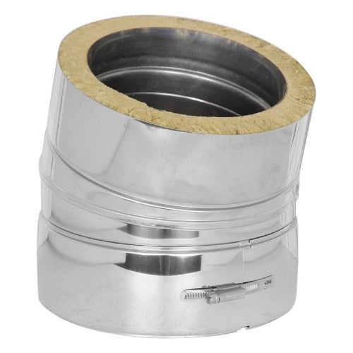 Edelstahlschornstein Bogen 15° starr Ø180 mm - V2A - DW-ECO 2.0 Jeremias