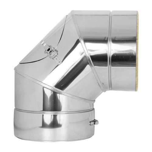 Edelstahlschornstein Reinigungswinkel 90° Ø130 mm - V2A - DW-ECO 2.0 Jeremias
