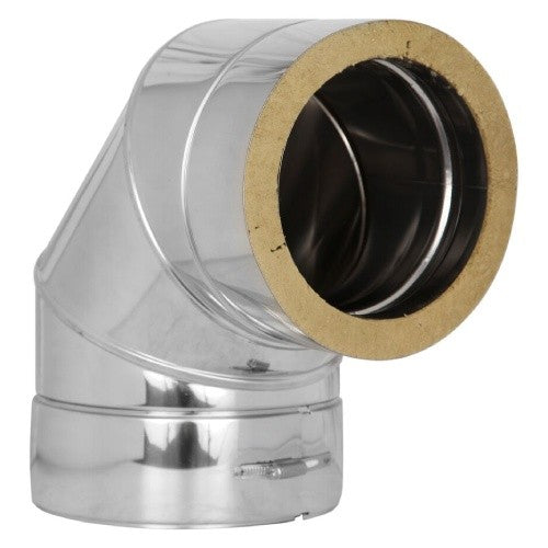 Edelstahlschornstein Bogen 90° starr Ø150 mm - V2A - DW-ECO 2.0 Jeremias