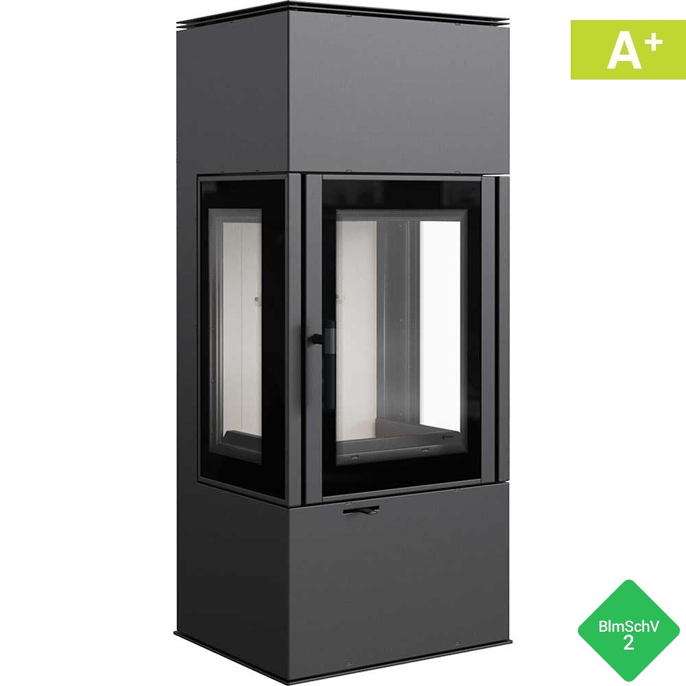 Kratki Kaminofen Thor View 3-seitig Rechts 8 kW Ø150 BImSchV Stufe 2 Holzofen