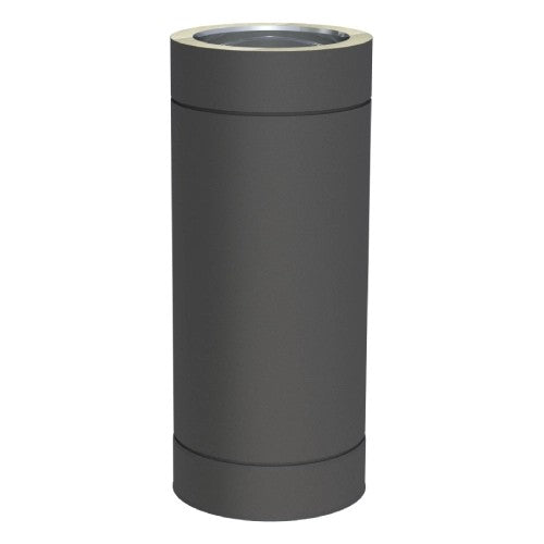 Edelstahlschornstein Doppelwandig Rohr Schwarz Länge 500 mm Schwarz Ø150 mm - V2A - Jeremias DW-Black