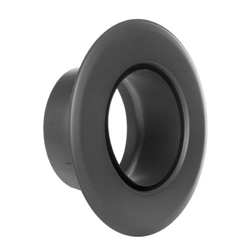 Ofenrohr - Wandfutter mit Zentrierfeder und Wandrosette Ø150 mm - 2,0 mm - schwarz - Ferro-Lux Jeremias