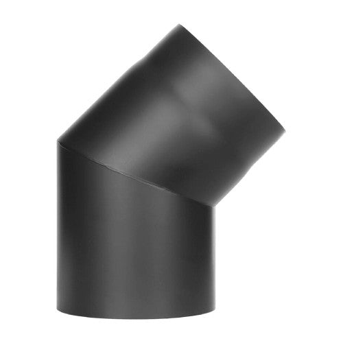 Ofenrohr - Winkel 45° ohne Tür Ø150 mm - 2,0 mm - schwarz - Ferro-Lux Jeremias