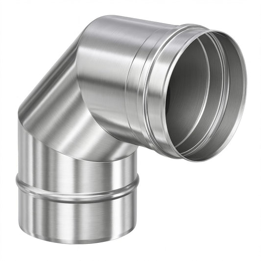 Edelstahl Bogen 90° starr Ø150 mm - 0,6 mm - V4A, V2A - Abgasrohr Sanierung EW-FU Jeremias