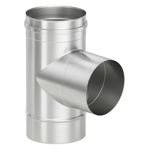 Edelstahl T-Anschluss / T-Stück 90° - Ø180 mm - 0,6 mm - V4A, V2A - Abgasrohr Sanierung EW-FU Jeremias